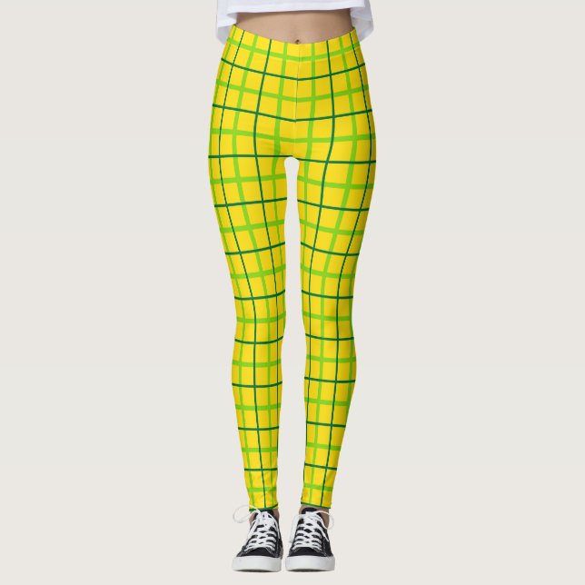 Legging vert et or - Pantalon de Yoga St. Patrick (Devant)