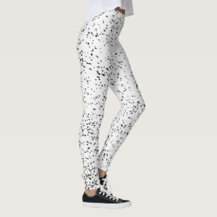 Leggings 16.	 Grunge animal noir et blanc éclat d'encre par