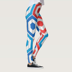 Leggings 4 juillet Hexagons