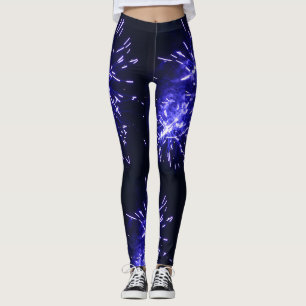 Leggings 4 juillet pattes d'impression Fireworks