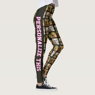 Leggings 6 modèles de photo et de texte personnalisés pour
