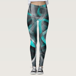 Leggings 80 Turquoise et gris Arché Motif