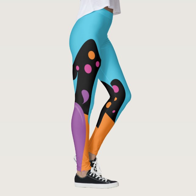 Leggings 80s Dripping Slime Costume Halloween (Droite)