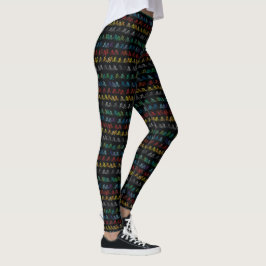 Leggings à bicyclette colorés