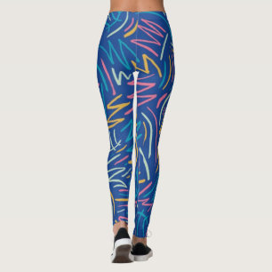 Leggings à billes bleues