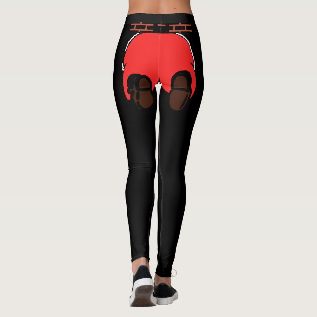 Leggings à boutons père Noël noir (Dos)