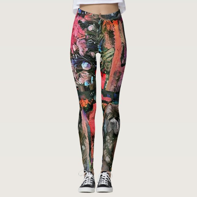 leggings à CHOW NOIR - Voir avant et arrière (Devant)