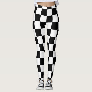 Leggings à damiers formes modernes
