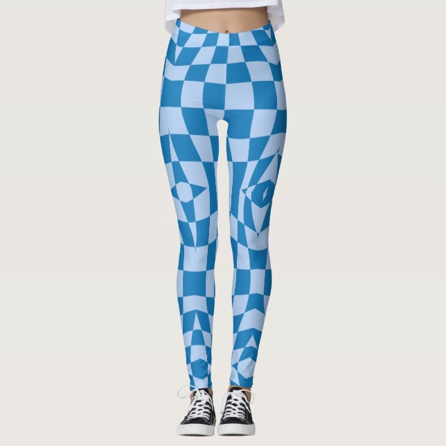 Leggings À damiers Motif dérangé (Devant)