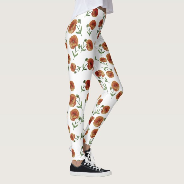 Leggings à fleurs rouges (Droite)