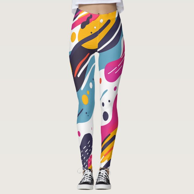 Leggings à Impression Florale Intégrale (Devant)