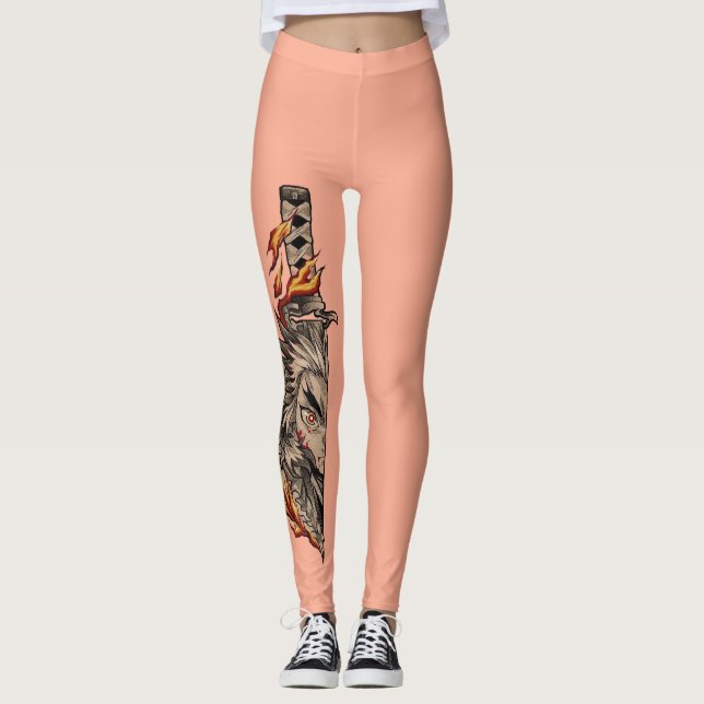 Leggings A Japanese-style sword (katana or similar) with a  (Devant)