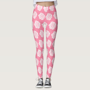 Leggings à la rose blanche