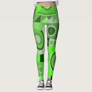 Leggings à l'art décontracté vert