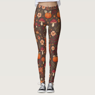 Leggings à motif d'automne