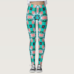 Leggings à motif méditerranéen moderne