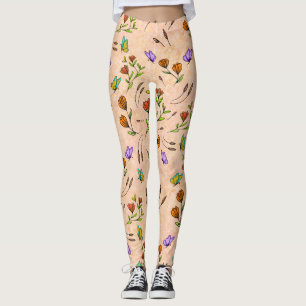 Leggings à motif papillon floral Whimsy Bloom