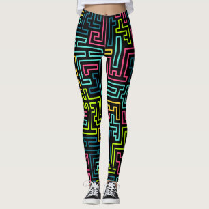 Leggings à motif tendance des années 80