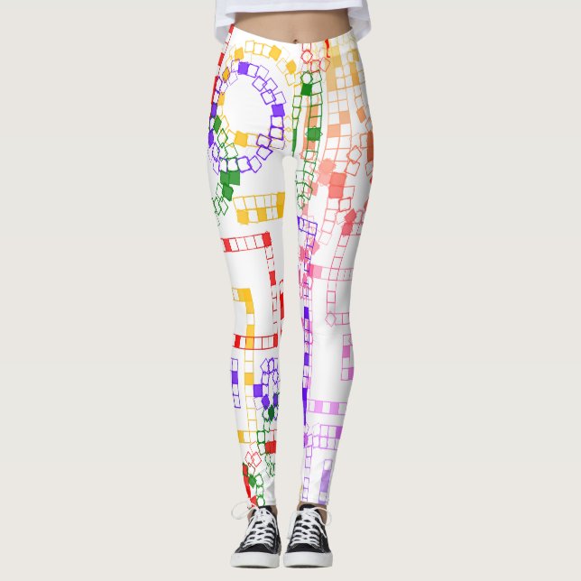 Leggings à motifs colorés cool (Devant)