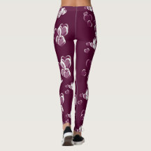 Leggings à motifs de cœurs modernes élégants tenda
