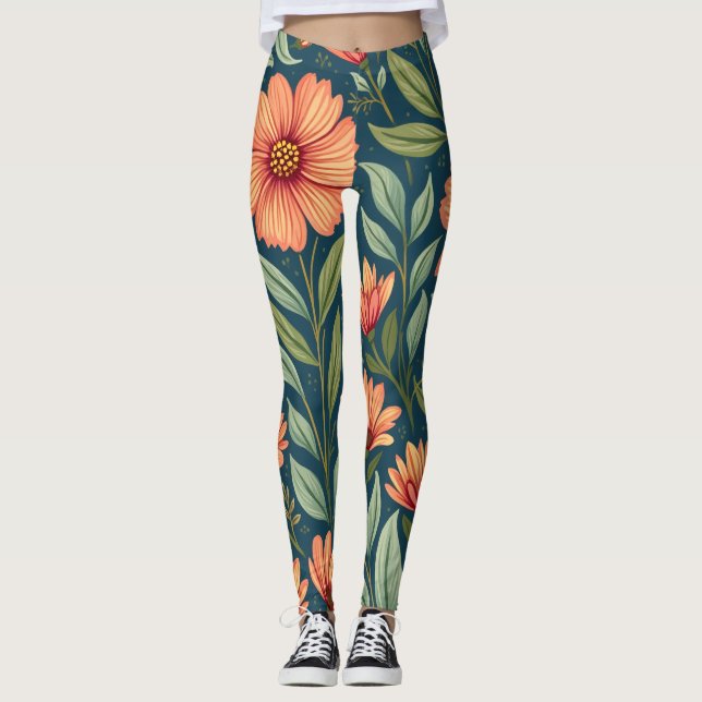 leggings à motifs floraux (Devant)