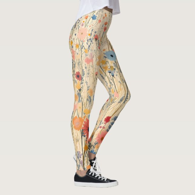 Leggings à motifs floraux lunaires (Droite)