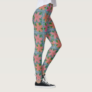 Leggings à motifs floraux tropicaux