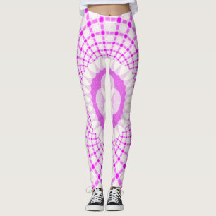 Leggings à motifs fractionnés roses