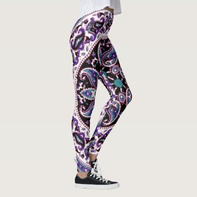 Leggings à motifs mandala violet (Droite)