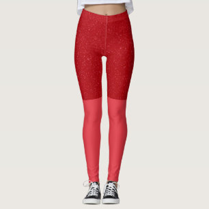 Leggings à panneau supérieur moucheté de tomate –