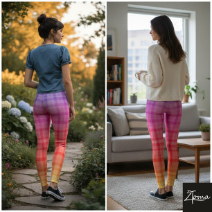 Leggings à rayures arc-en-ciel