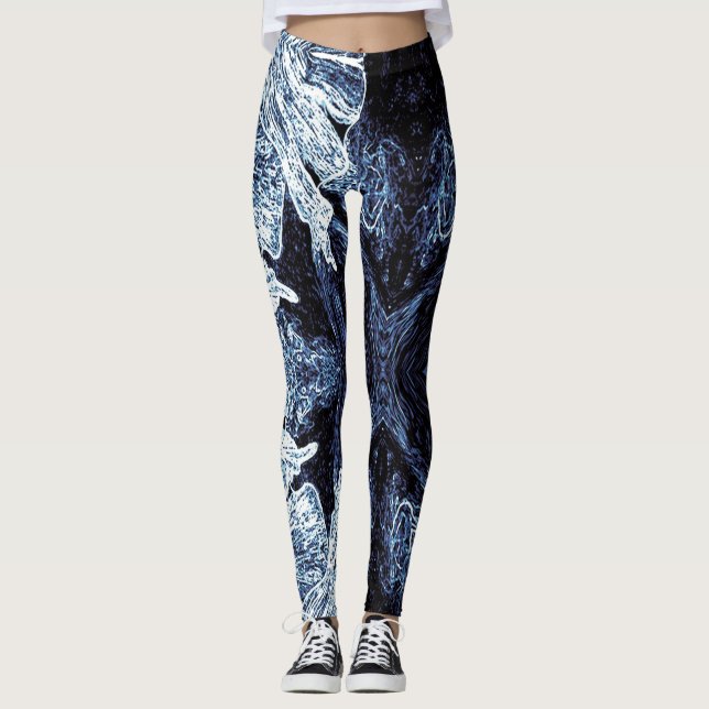 Leggings A Splash Of Aqua Blue 2 (Devant)