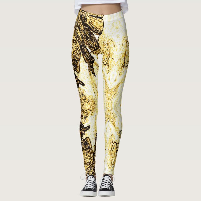 Leggings A Splash Of Golden Brown (Devant)