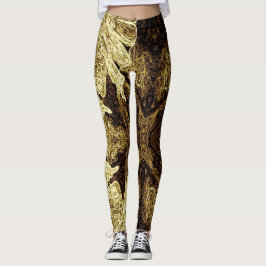 Leggings A Splash Of Golden Brown 2