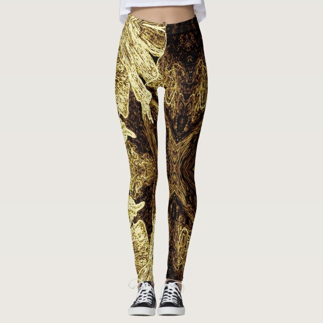 Leggings A Splash Of Golden Brown 2 (Devant)