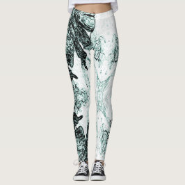 Leggings A Splash Of Green 
