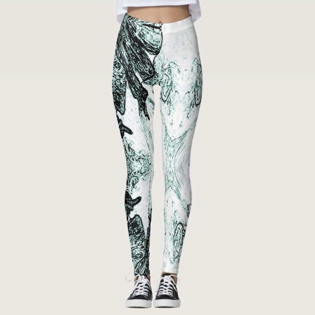 Leggings A Splash Of Green  (Devant)