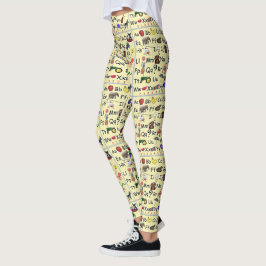 Leggings ABC 123 guêtres préscolaires de professeur de