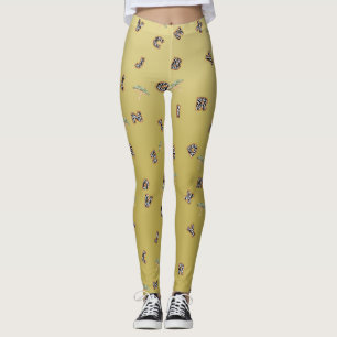 Leggings ABC Zebra Safari Tree Gold Gradient Retour à l'éco