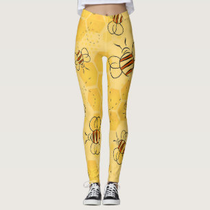 Leggings Abeille Bourdonnante Abeilles à Miel Mignonnes