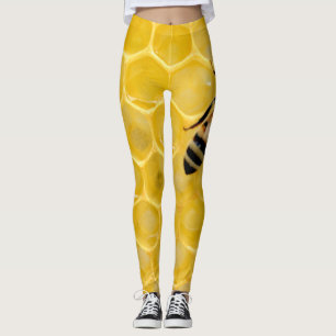 Leggings abeille et nid d'abeille