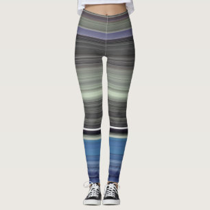Leggings Abstract #1: Blue and grey
