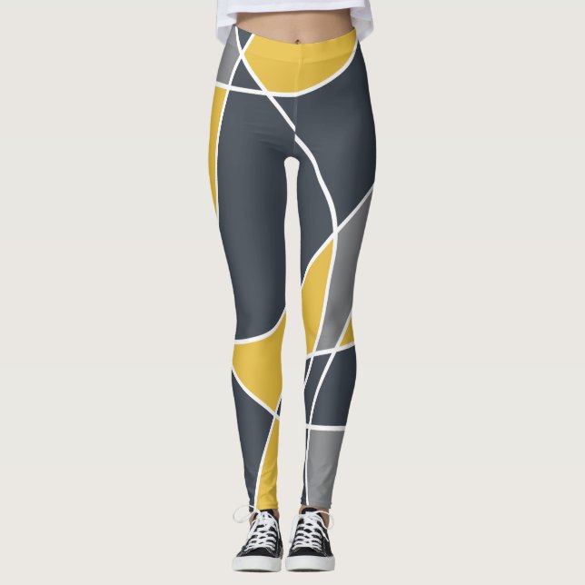 Leggings Abstract, modern, geometric, trendy pattern (Devant)