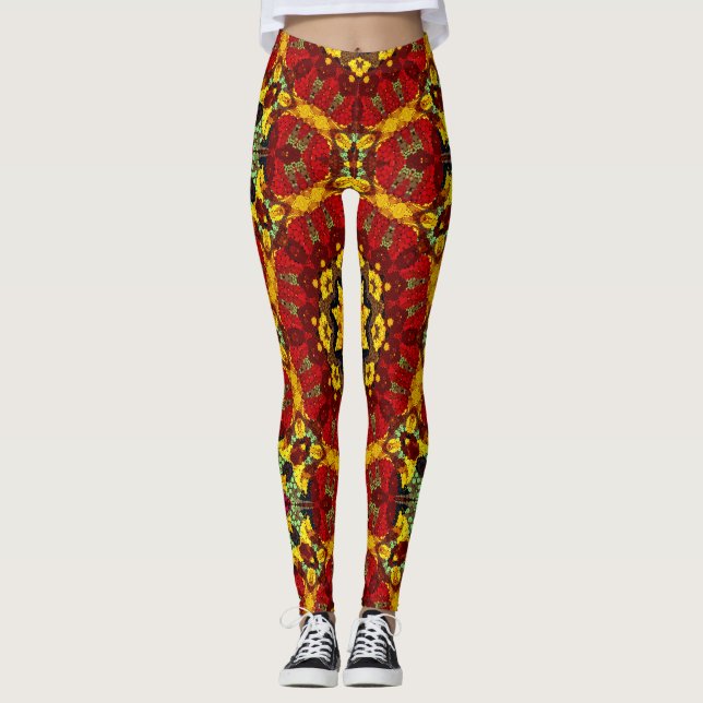 Leggings Abstract modern mosaic kaleidoscopic (Devant)