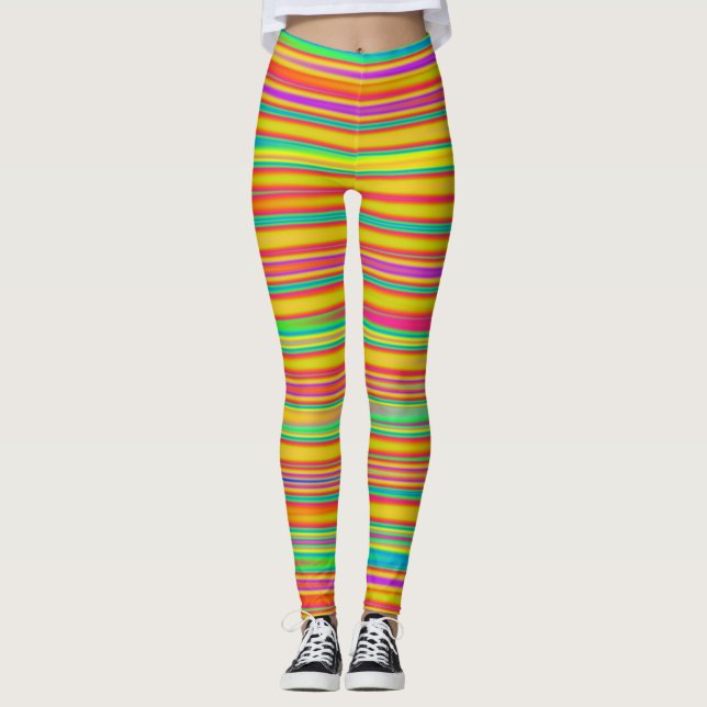 Leggings Abstrait 120716(010) - Traces horizontales (Devant)