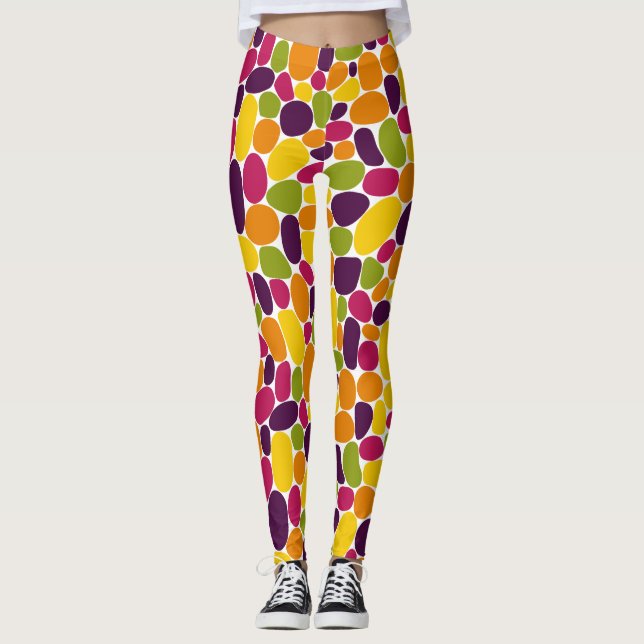 Leggings Abstrait 160417 - Couleurs de gomme à vin (Devant)