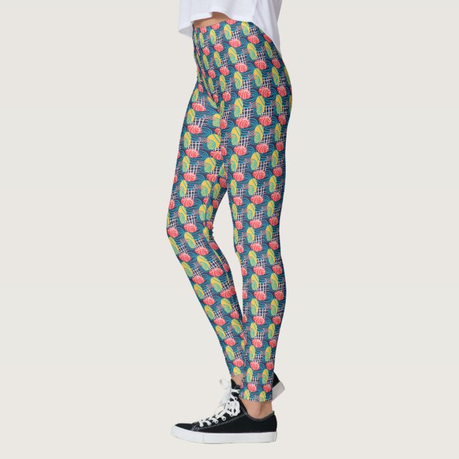 Leggings Abstrait coloré funky (Gauche)