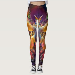 Leggings abstrait dans les couleurs du coucher du soleil ta