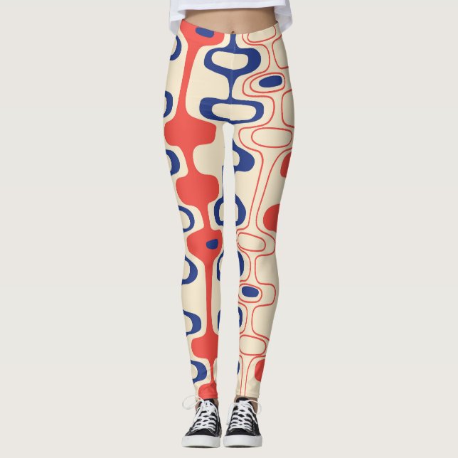 Leggings Abstrait du milieu du siècle : design moderne et t (Devant)