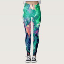 Leggings Abstrait Garden Flower Design